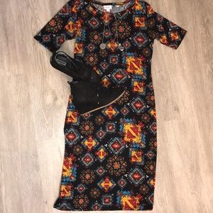 LuLaRoe Julia Dress - Medium